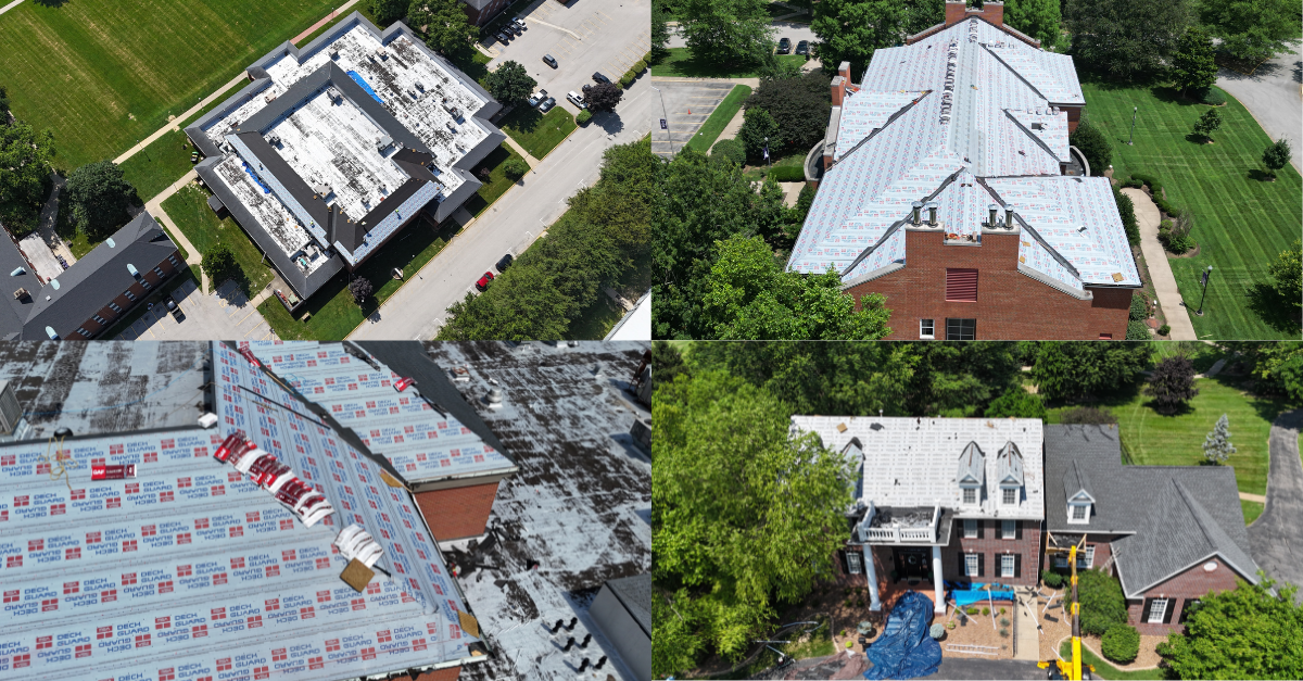 education building before roof replacement